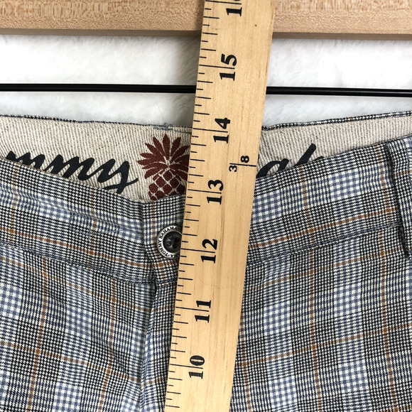 TOMMY BAHAMA Shorts Men's 34 Blue Plaid Linen Silk Paradise Nation Beach Resort - Picture 8 of 9